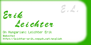 erik leichter business card